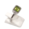 Bague Péridot Rectangulaire Facetté Argent 925 Taille 53
