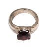 Bague Grenat Rouge Ovale Facetté Argent 925 Taille 61+