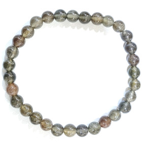 Bracelet Œil de chat cristallisé A+ Pierres rondes 6mm