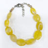 Bracelet Agate de Feu Pierres Roulées avec Fermoir 18 + 5 cm