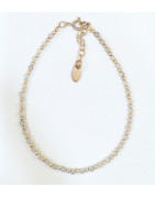 Bracelet Labradorite Facettée avec Inserts et Fermoir Argent 925 17+3 cm