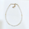 Bracelet Pierre de lune 2mm Facettée avec Inserts Argent 925