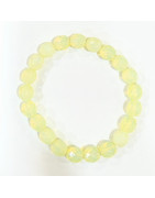 Bracelet Opaline Pierres Rondes Facettées 8mm