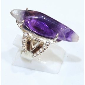 Bague Améthyste Argent 925 Taille 58 Création "Meirea L'Atelier"