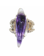 Bague Améthyste Argent 925 Taille 58 Création "Meirea L'Atelier"