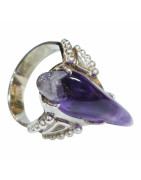 Bague Améthyste Argent 925 Taille 58 Création "Meirea L'Atelier"