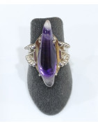 Bague Améthyste Argent 925 Taille 58 Création "Meirea L'Atelier"