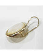 Boucles Nacre Cabochon Ovale 2cm