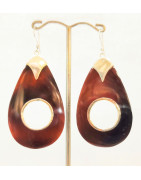Boucles Corne Argent 925 1