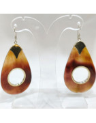Boucles Corne Argent 925 2