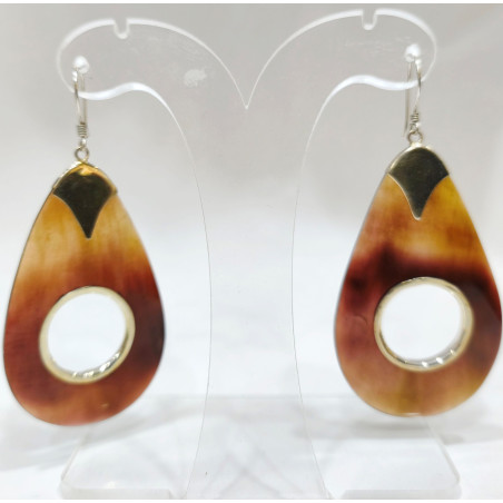 Boucles Corne Argent 925 2