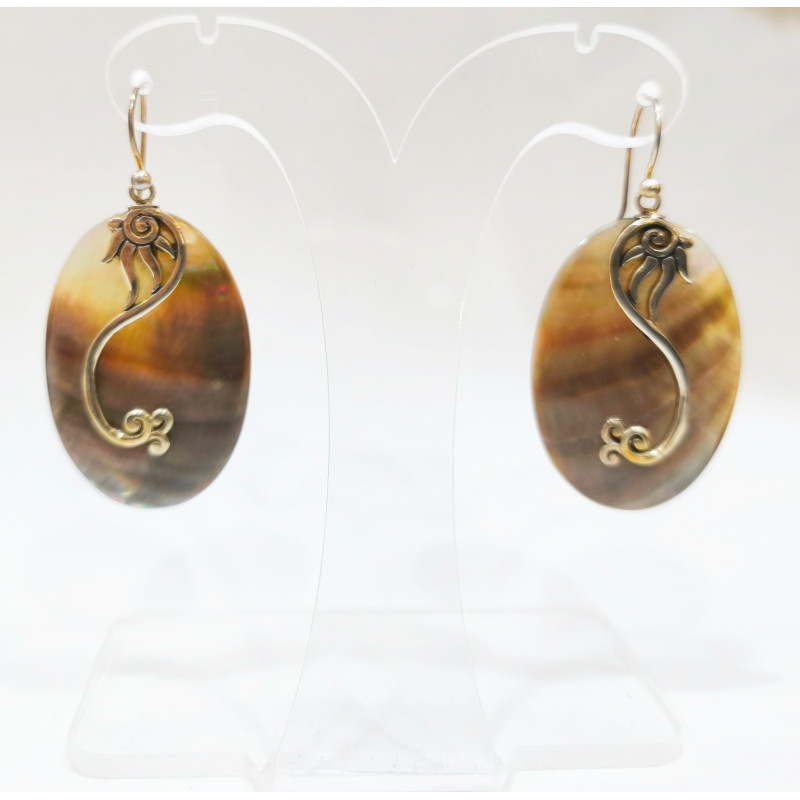 Boucles Nacre Argent 925 3