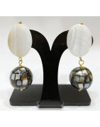 Boucles Nacre Argent 925 à Clips