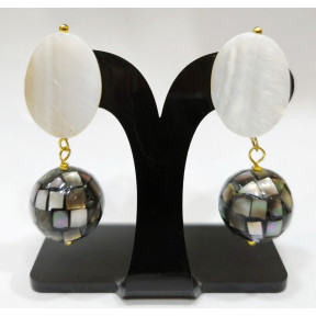 Boucles Nacre Argent 925 à Clips