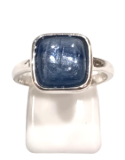 Bague Cyanite Carré Argent 925 Taille Réglable