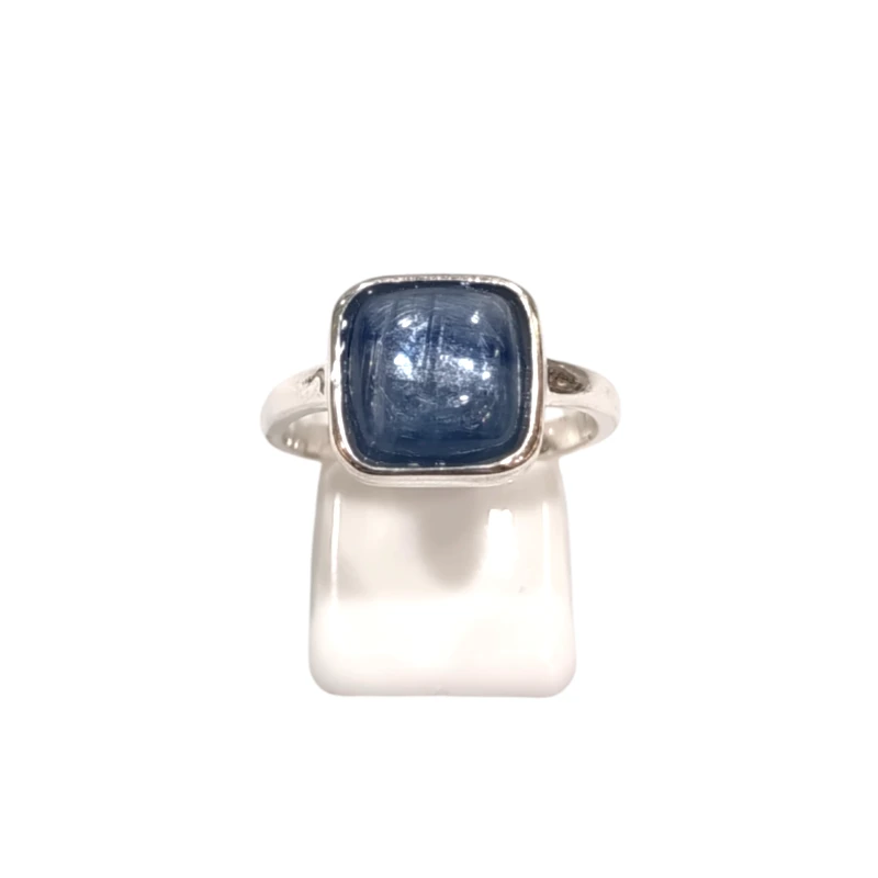 Bague Cyanite Carré Argent 925 Taille Réglable