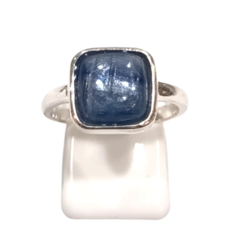 Bague Cyanite Carré Argent 925 Taille Réglable