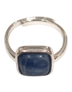 Bague Cyanite Carré Argent 925 Taille Réglable
