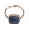 Bague Cyanite Carré Argent 925 Taille Réglable