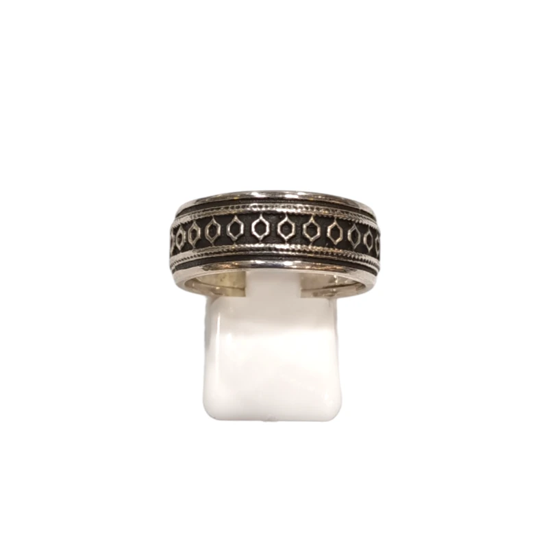Anneau Celtique Argent 925 Ciselé Taille 64
