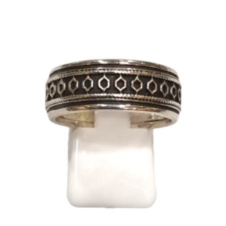 Anneau Celtique Argent 925 Ciselé Taille 64