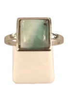 Bague Larimar Carrée Argent 925 Taille 62