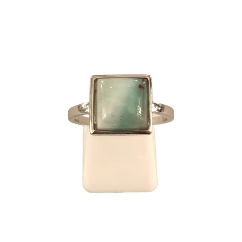 Bague Larimar Carrée Argent 925 Taille 62
