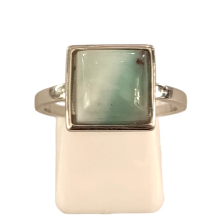 Bague Larimar Carrée Argent 925 Taille 62