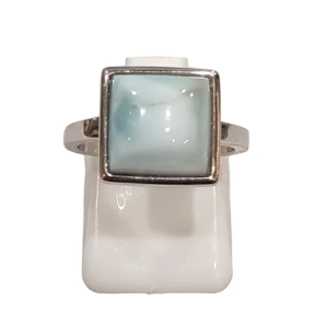 Bague Larimar Carrée Argent 925 Taille 53