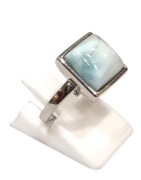 Bague Larimar Carrée Argent 925 Taille 53