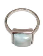Bague Larimar Carrée Argent 925 Taille 53