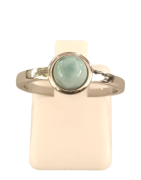 Bague Larimar Ronde Argent 925 Taille 57