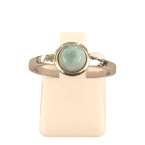 Bague Larimar Ronde Argent 925 Taille 57