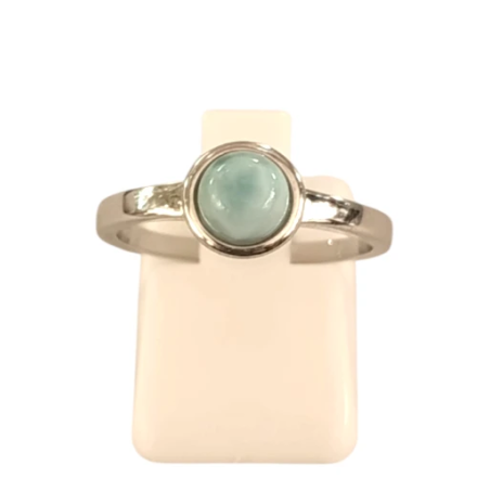 Bague Larimar Ronde Argent 925 Taille 57