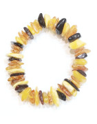 Bracelet Ambre Baltique Multicolore Baroque XL