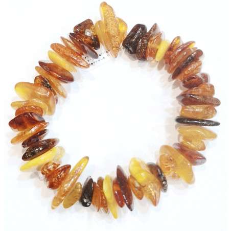 Bracelet Ambre Baltique Multicolore Baroque XXL