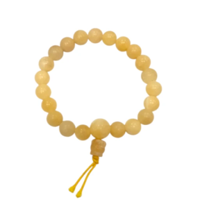 Bracelet Calcite Jaune Pierres rondes 8mm