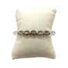 Bracelet Cristal de Roche et Quartz Fumé avec Insert Acier Inox Pierres Rondes 8mm