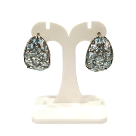 Boucles Topaze Bleue Argent 925