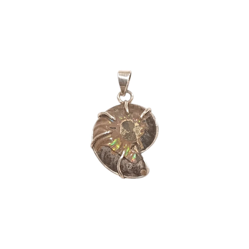 Pendentif Ammonite Côté Droit Argent 925