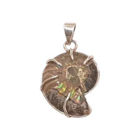 Pendentif Ammonite Côté Droit Argent 925