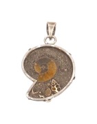 Pendentif Ammonite Côté Droit Argent 925