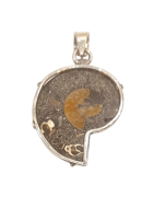 Pendentif Ammonite Côté Gauche Argent 925