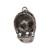 Pendentif Swarovski Rouge Tête de Mort Acier Inox Ciselé