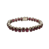 Bracelet Grenat Rouge Ovale Argent 925