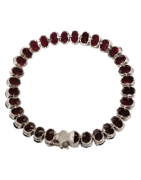 Bracelet Grenat Facetté Ovale Argent 925