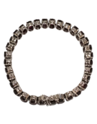 Bracelet Grenat Facetté Ovale Argent 925