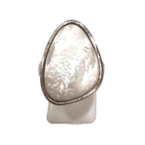Bague Nacre  Blanche Argent 925 Taille 54