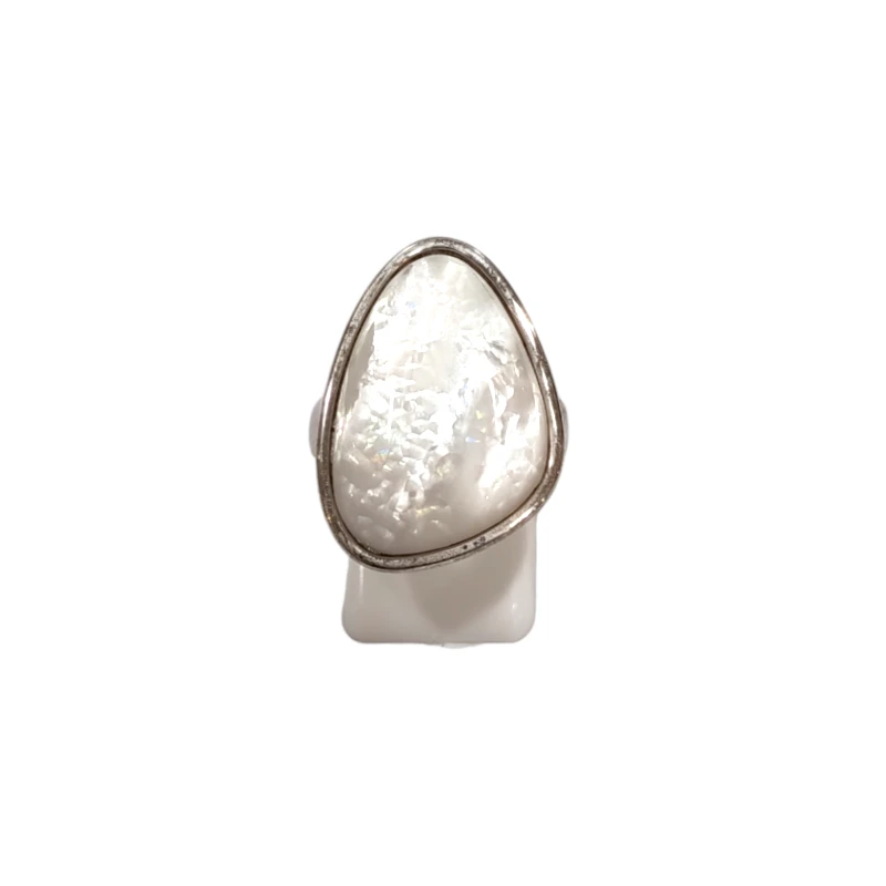 Bague Nacre  Blanche Argent 925 Taille 54