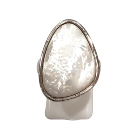 Bague Nacre  Blanche Argent 925 Taille 54